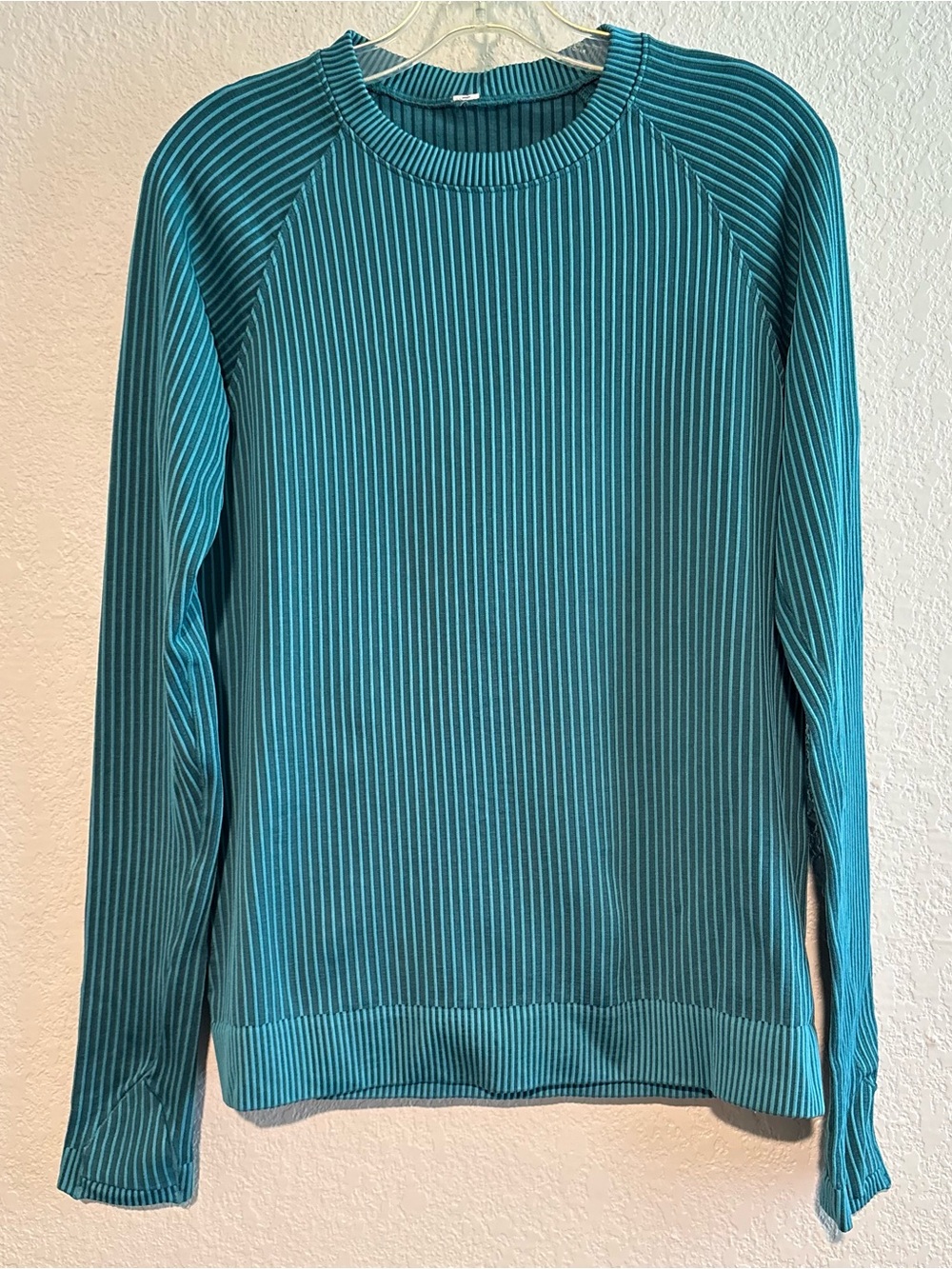 lululemon athletica Teal Ribbed Crewneck Pullover